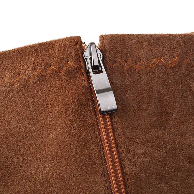 Women's Knee-Length Suede Boots | Chunky Heel & Timeless Style