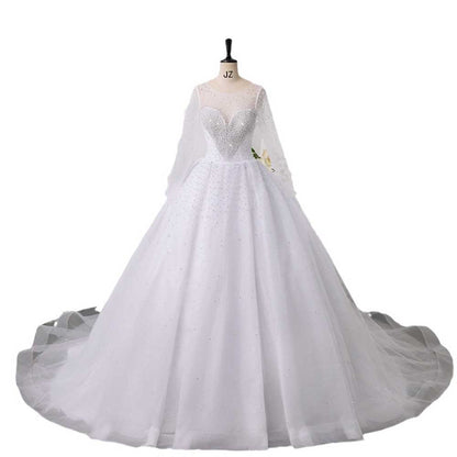Sweetheart Wedding Dresses for Bride Tulle Bridal Gowns Fall / Winter Wedding