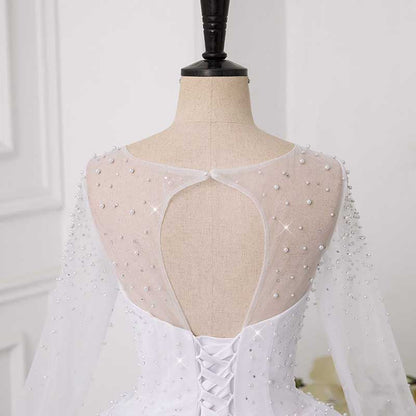 Sweetheart Wedding Dresses for Bride Tulle Bridal Gowns Fall / Winter Wedding