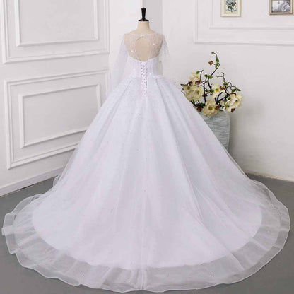 Sweetheart Wedding Dresses for Bride Tulle Bridal Gowns Fall / Winter Wedding