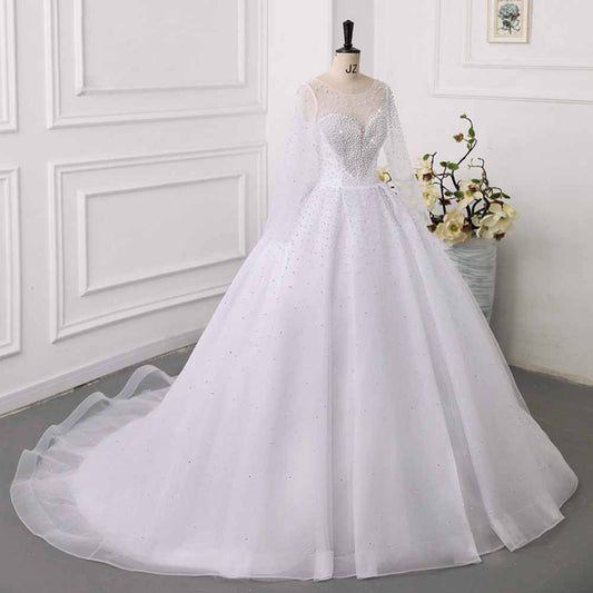 Sweetheart Wedding Dresses for Bride Tulle Bridal Gowns Fall / Winter Wedding