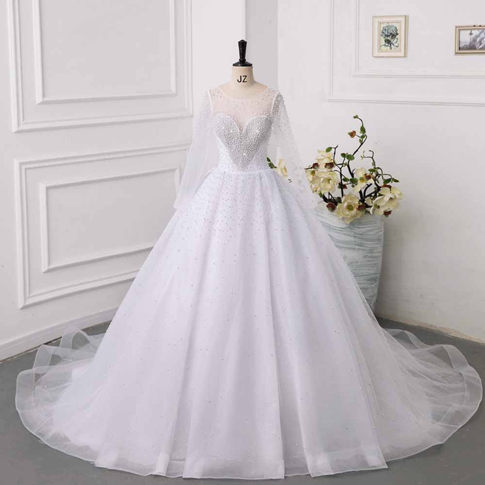 Sweetheart Wedding Dresses for Bride Tulle Bridal Gowns Fall / Winter Wedding