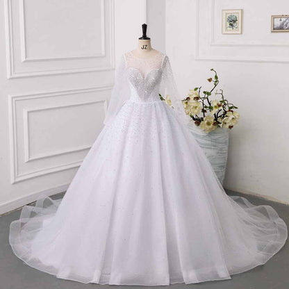 Sweetheart Wedding Dresses for Bride Tulle Bridal Gowns Fall / Winter Wedding