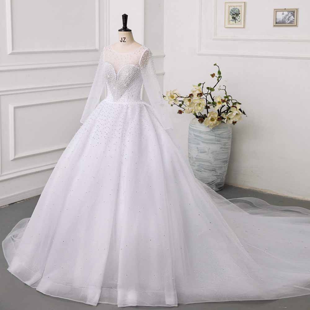 Sweetheart Wedding Dresses for Bride Tulle Bridal Gowns Fall / Winter Wedding