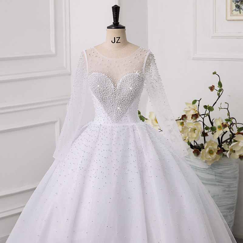 Sweetheart Wedding Dresses for Bride Tulle Bridal Gowns Fall / Winter Wedding