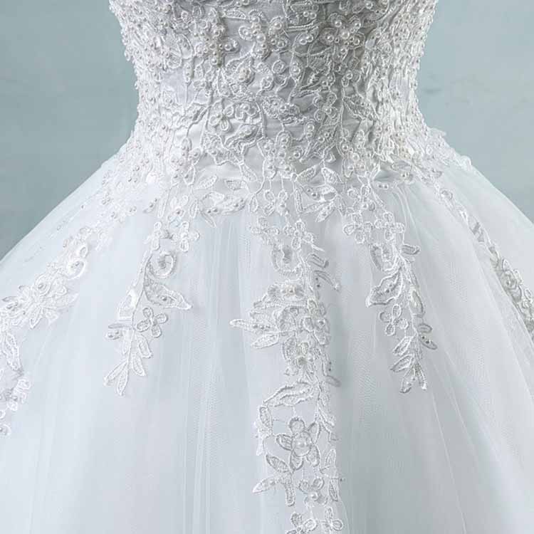 Vintage Custom Sleeveless Tulle Wedding Dresses With Appliques