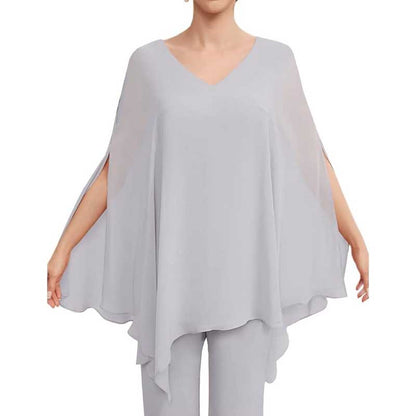 Wedding Guest Pant Suit 2 Piece Set Formal Chiffon Evening Party Outfit