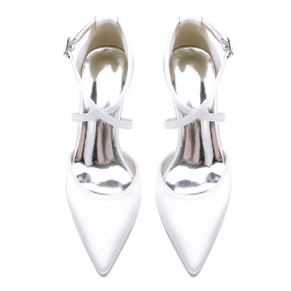 Wedding Shoes Satin Block Heel Wedding Heels Bridesmaid Shoes