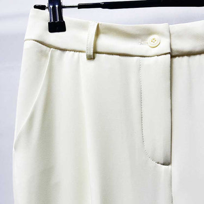 Rhinestone-Embellished White Pantsuit | One-Button Blazer for Events
