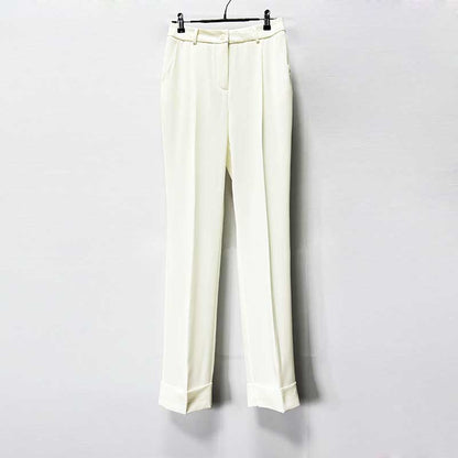 Rhinestone-Embellished White Pantsuit | One-Button Blazer for Events