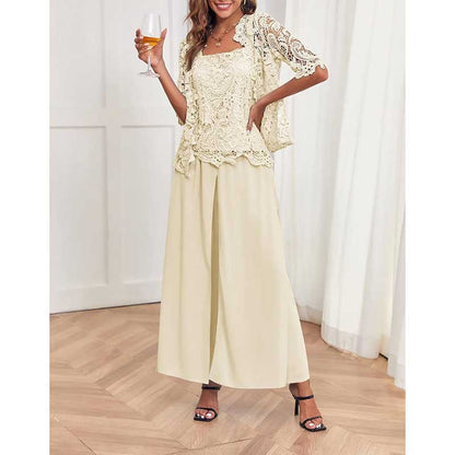 Mother Pant Suit Wedding Guest Outfit Sets Evening Formal Suit