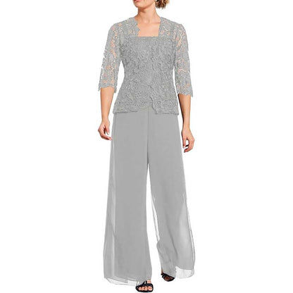 Mother Pant Suit Wedding Guest Outfit Sets Evening Formal Suit
