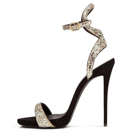 Sparkle High Heels Ankle Straps Pump