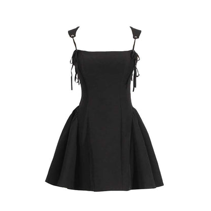 Strapless Mini Dress A Line Lace-Up Short Dress