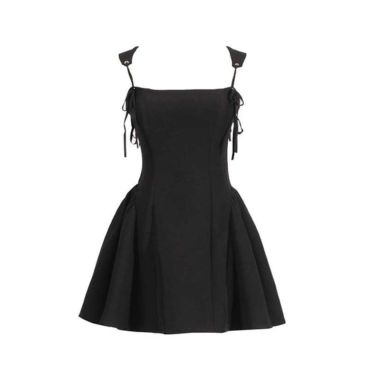 Strapless Mini Dress A Line Lace-Up Short Dress