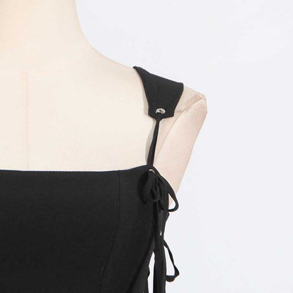 Strapless Mini Dress A Line Lace-Up Short Dress