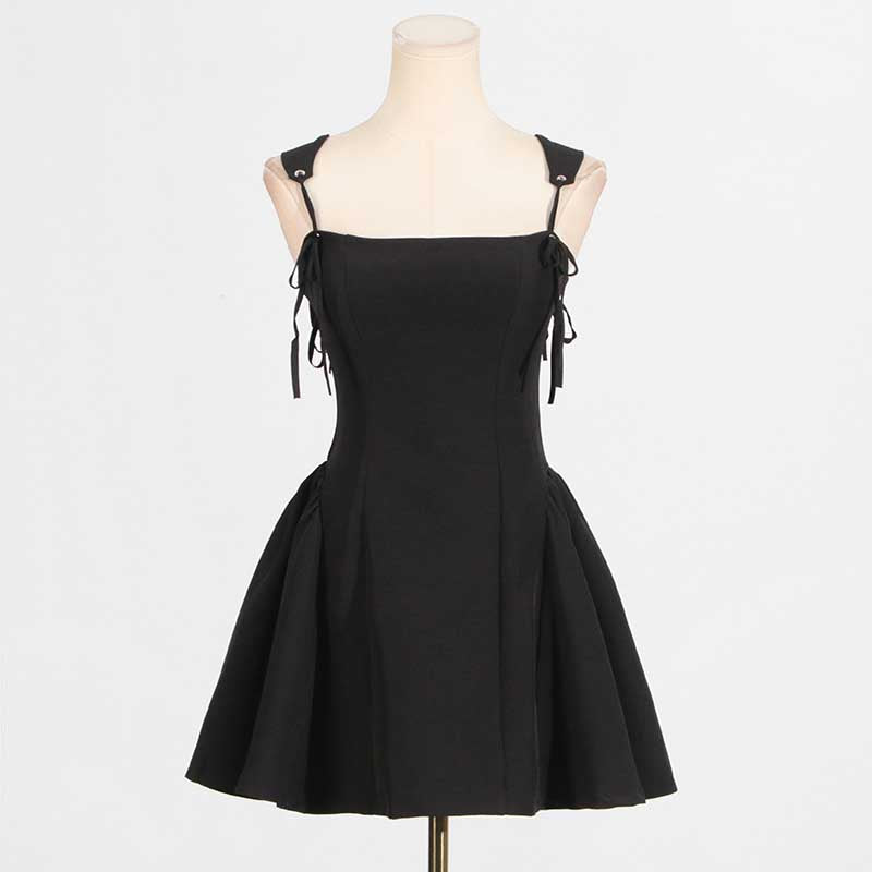 Strapless Mini Dress A Line Lace-Up Short Dress
