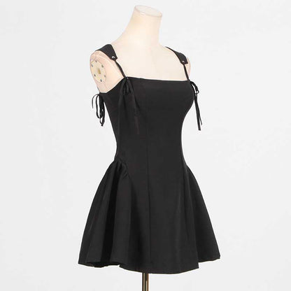 Strapless Mini Dress A Line Lace-Up Short Dress
