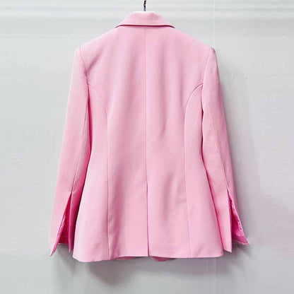 Pink Wedding Suit One Button Bell-bottoms Pantsuit Formal Outfit