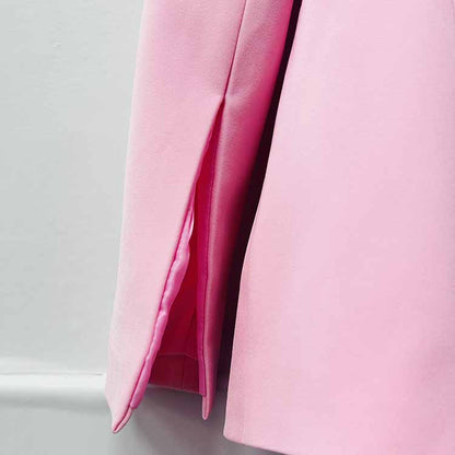 Pink Wedding Suit One Button Bell-bottoms Pantsuit Formal Outfit