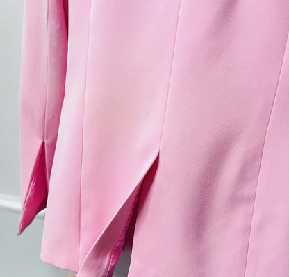 Pink Wedding Suit One Button Bell-bottoms Pantsuit Formal Outfit