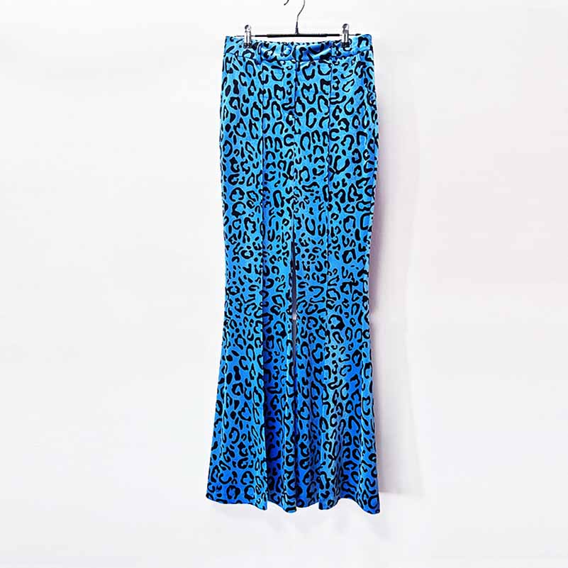 Women's Animal Print Velvet Pantsuit | Slim Fit Blazer & Trousers Set