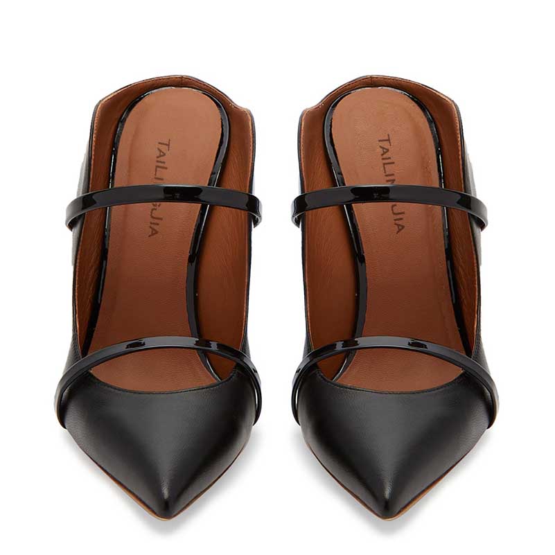 High Heeled Pumps Pointed Toe Strappy Mules Heels