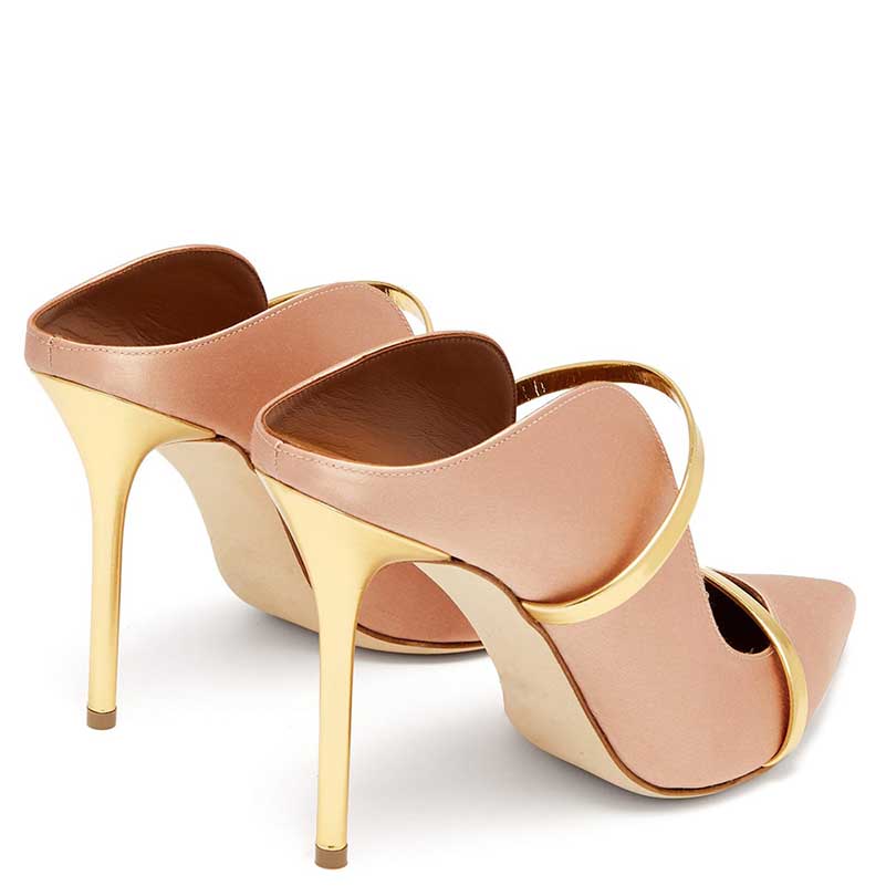 High Heeled Pumps Pointed Toe Strappy Mules Heels