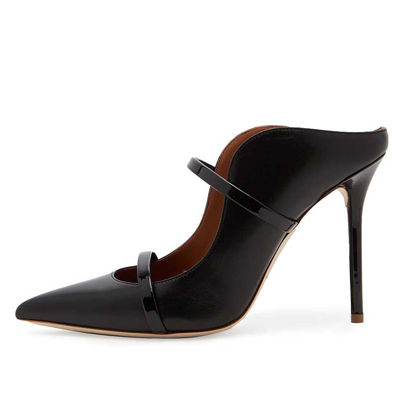 High Heeled Pumps Pointed Toe Strappy Mules Heels