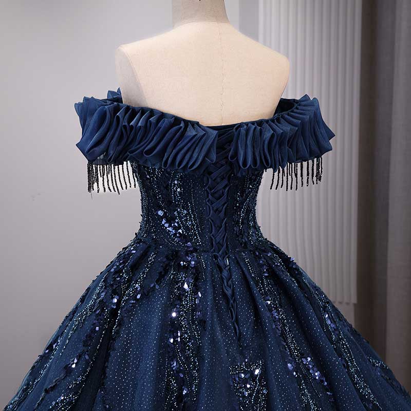 Strapless Ball Gown Rhinestone Off The Shoulder Formal Dresses