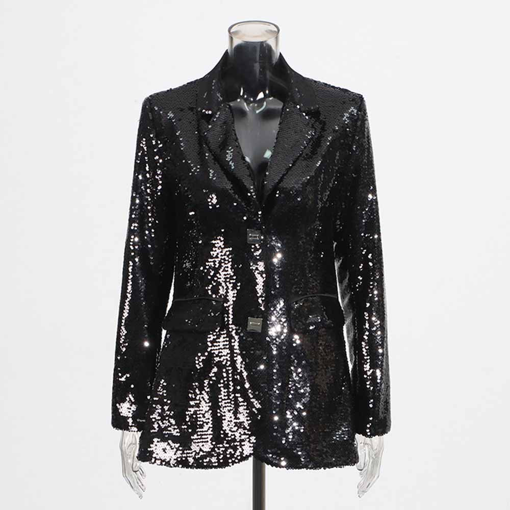 Sequin Blazer Coat for Women – Dazzling Shine, Elegant & Glam for Events