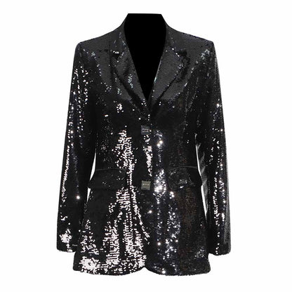 Sequin Blazer Coat for Women – Dazzling Shine, Elegant & Glam for Events