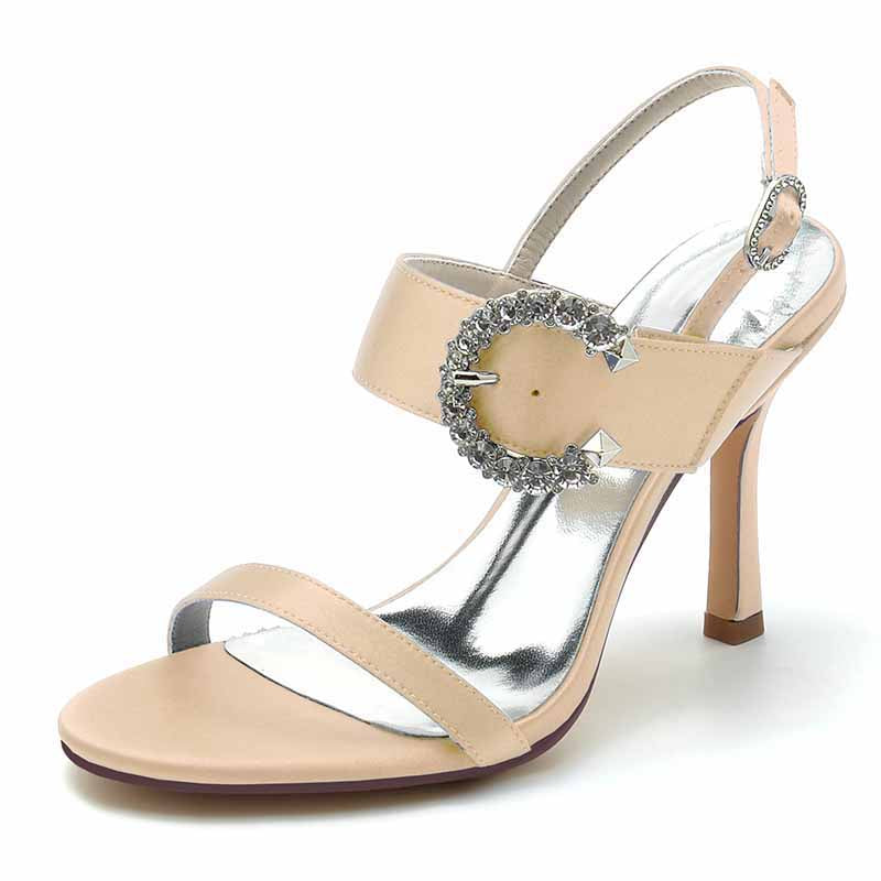 Women's Open Toe Buckle Sandals 3.74" Dress Shoes