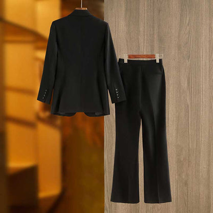 Women’s Black One-Button Blazer Pantsuit | Tailored Formal Wear