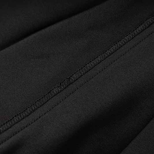 One Button Black Slim Fit Pantsuit V Neck