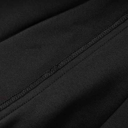 One Button Black Slim Fit Pantsuit V Neck