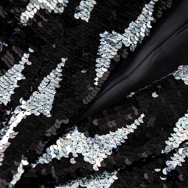 Multicolor Sequinted Slim Fit Pantsuit Stage Performance Event Suit