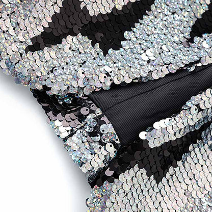Multicolor Sequinted Slim Fit Pantsuit Stage Performance Event Suit