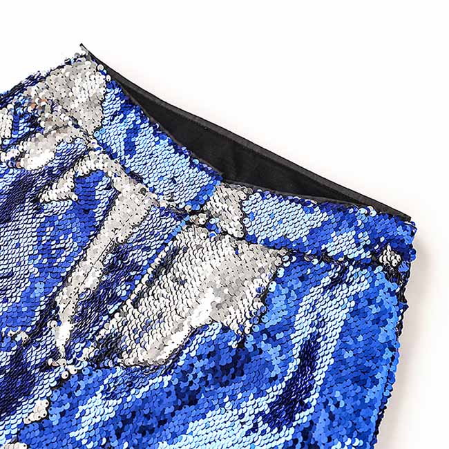 Blue Slim Fit Pantsuit Sequin Stage Performance Formal Event Suit