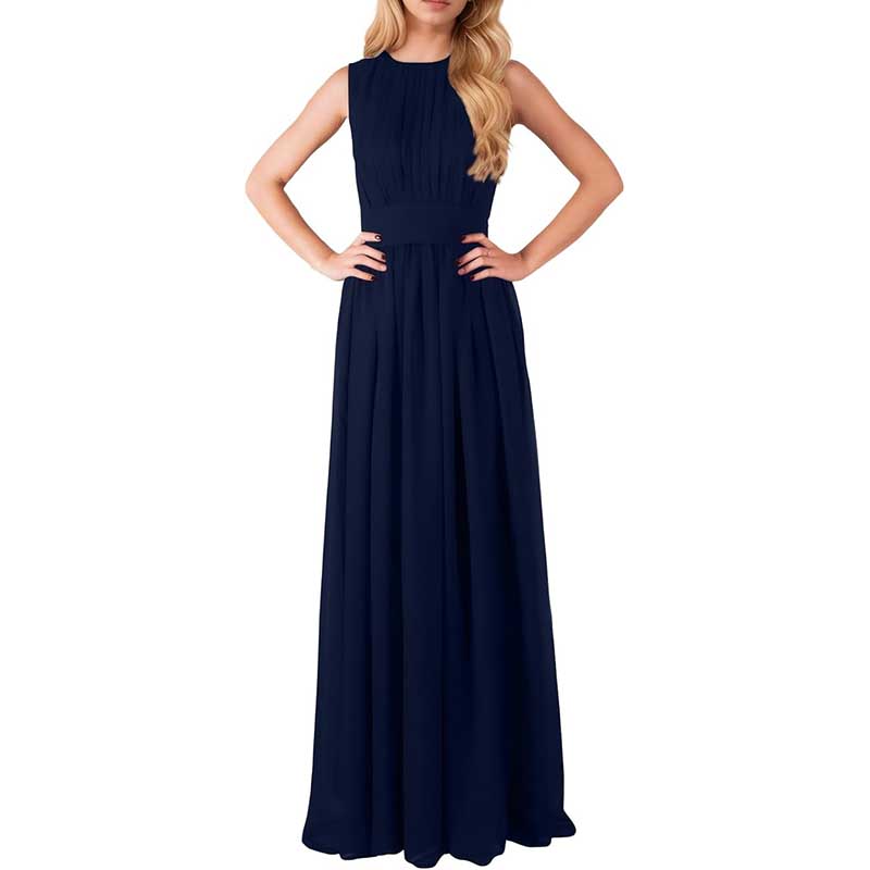 Custom Long Chiffon Bridesmaid Dress