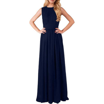Custom Long Chiffon Bridesmaid Dress