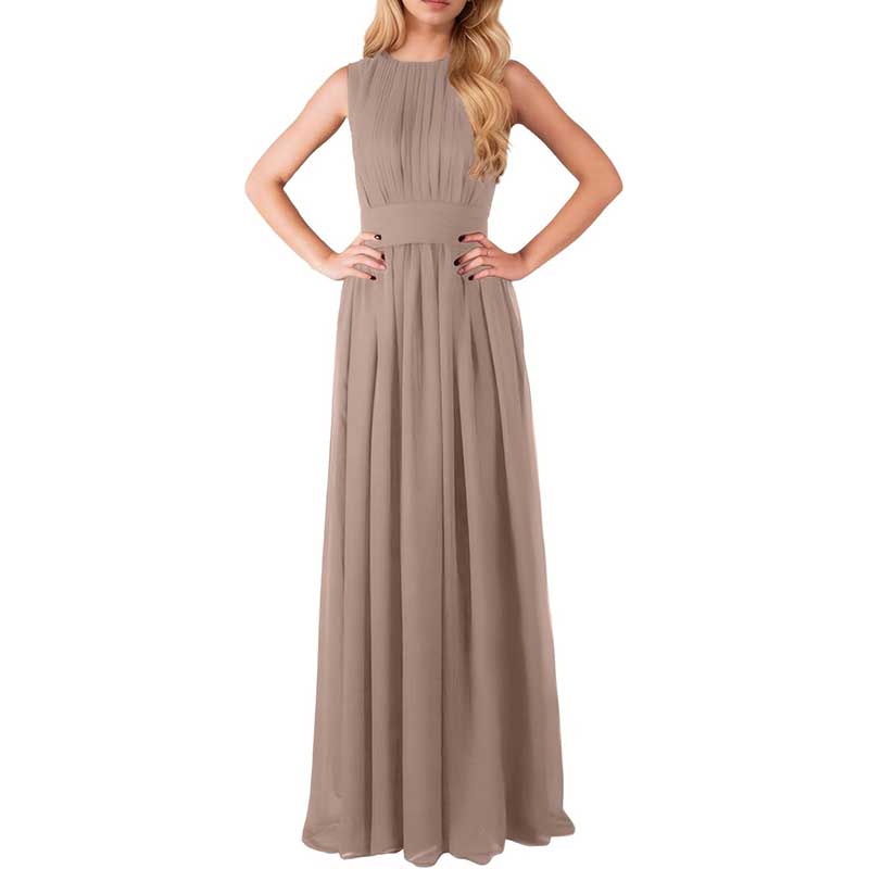 Custom Long Chiffon Bridesmaid Dress