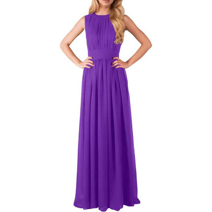 Custom Long Chiffon Bridesmaid Dress