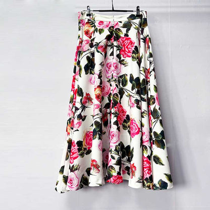 Women’s Floral Skirtsuit | Crop Top + Skirt for Weddings & Parties