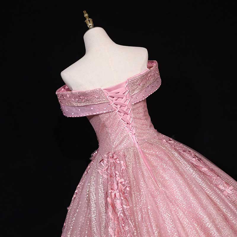 Quinceanera Dress Lace Appliques Off The Shoulder Ball Gowns