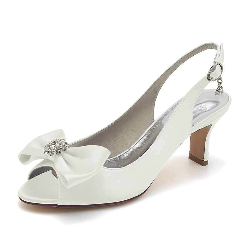 Women's Bow Detail Wedding Sandals 2.56" Dress Shoe