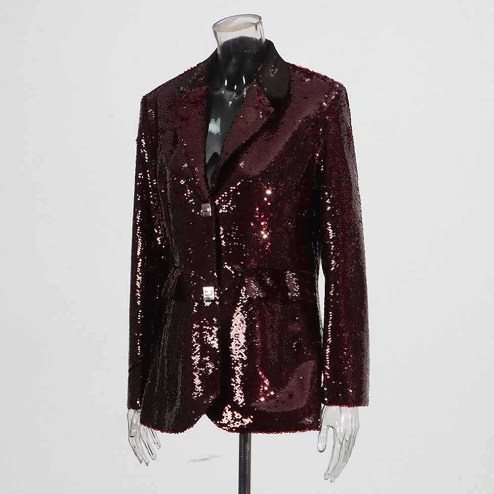 Sequin Blazer Coat for Women – Dazzling Shine, Elegant & Glam for Events