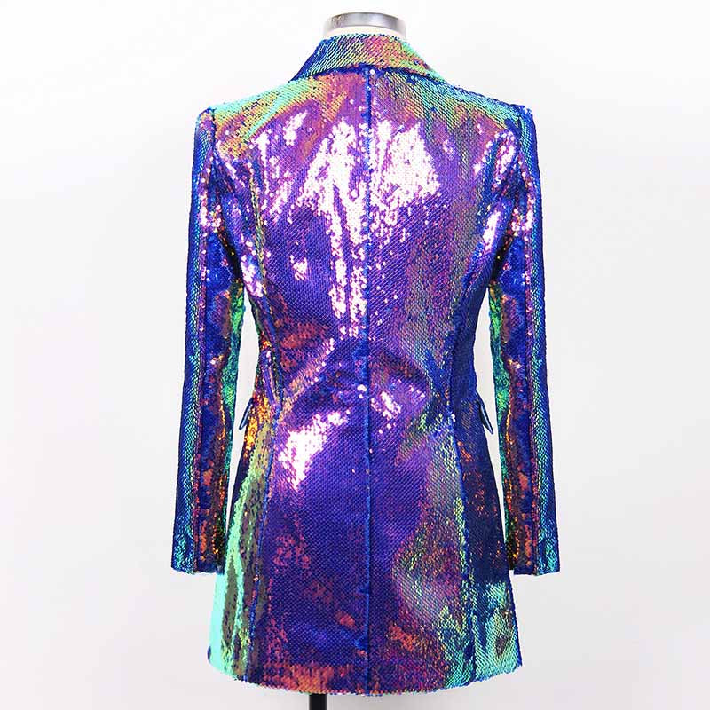 Women's Sequin Blazer Coat – Dazzling Shine for Party, Evening & Cocktail