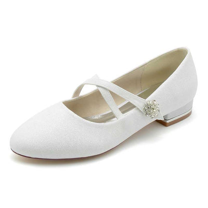 0.98" Glitter Formal Flats Low Heel Wedding Shoes Dress Shoes For Girls