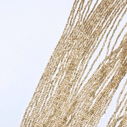 Gatsby Style 20s Metallic Cape – Gold & Silver Beaded Fringe Mesh Cape